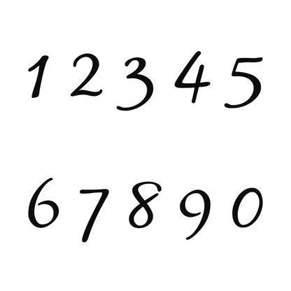 Handwritten number examples
