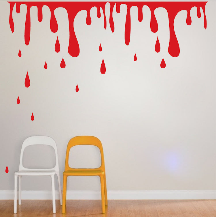 Dripping Blood Halloween Wall Decal