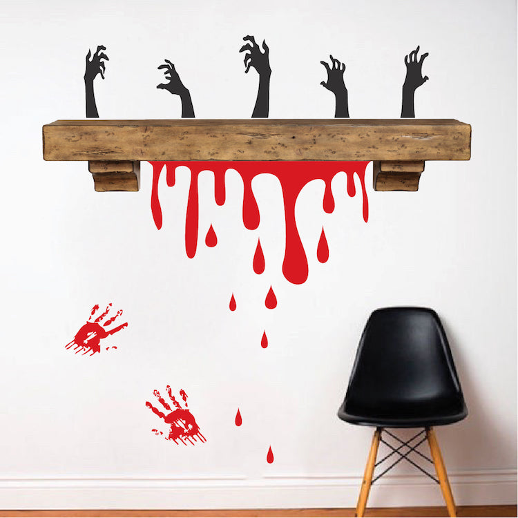 Dripping Blood Halloween Wall Decal - additional product image
