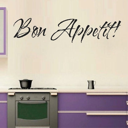Bon Appetit Kitchen Wall Quote Decal - view 2