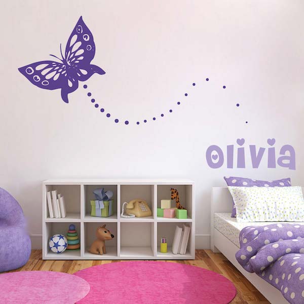 Butterfly and Dots Wall Decal Set - view 1