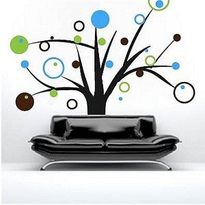 Rings and Dots Tree Wall Decal - view 3