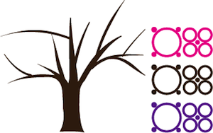 Rings and Dots Tree Wall Decal - view 4