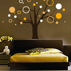 Rings and Dots Tree Wall Decal - view 2