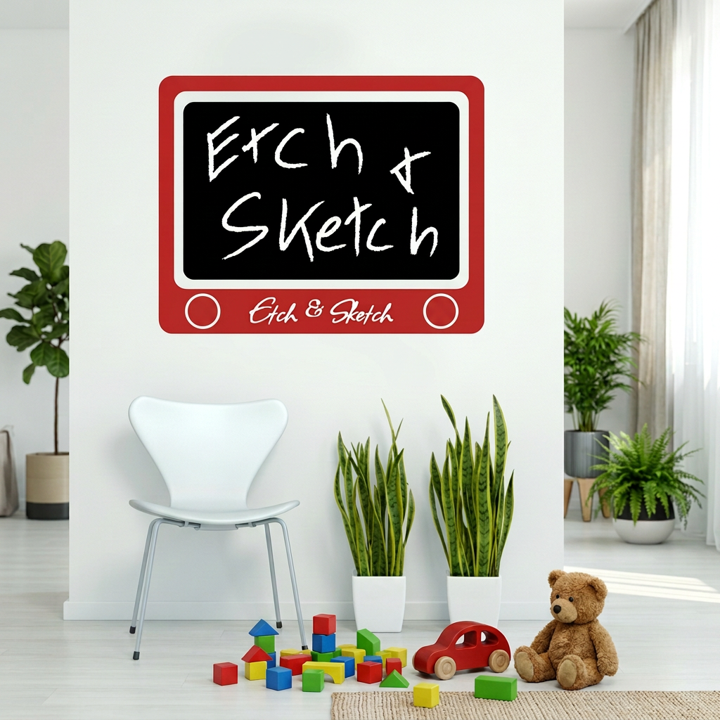 Retro Drawing Frame Chalkboard Decal