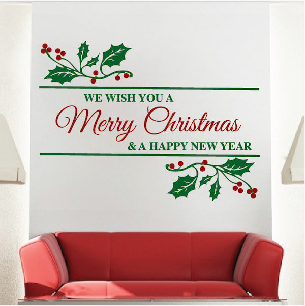 Decorative Merry Christmas Wall Quote