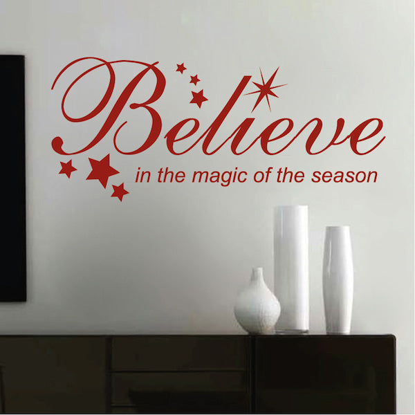 Believe Holiday Wall Quote