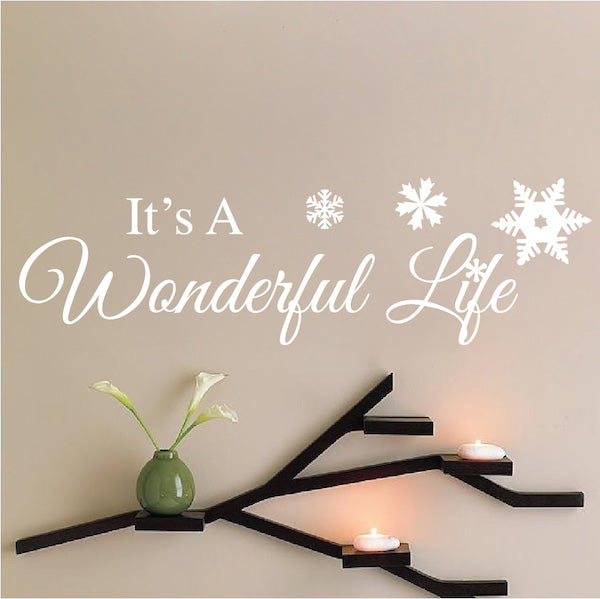 Wonderful Life Holiday Wall Quote