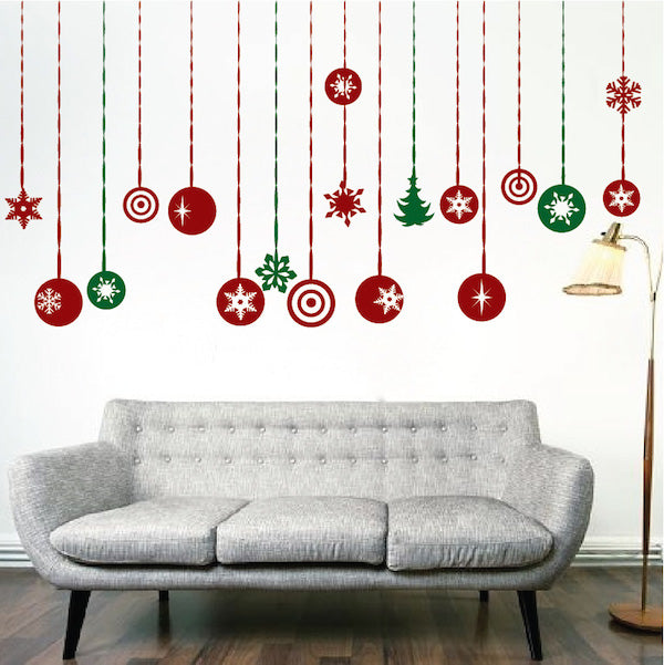 Hanging Ornament Christmas Wall Decals
