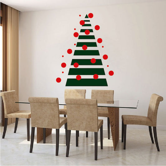 Geometric Christmas Tree Wall Decal