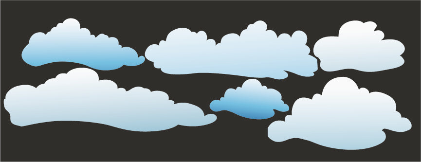 Clouds Decals Kids Decals Nursery Room Cloud Removable Decal Sky Wall Decor Sticker, n84