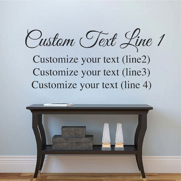 Custom Script and Print Lettering Decal - view 1