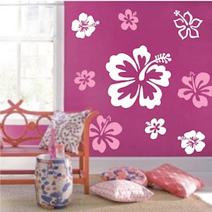 Hibiscus Flower Wall Decal Set - view 3