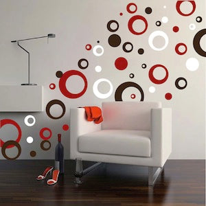 Thick Rings and Dots Wall Decal Set - Design 2 - view 2