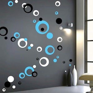 Thick Rings and Dots Wall Decal Set - Design 1 - view 3