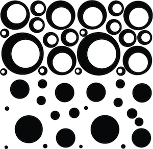 Thick Rings and Dots Wall Decal Set - Design 2 - view 4