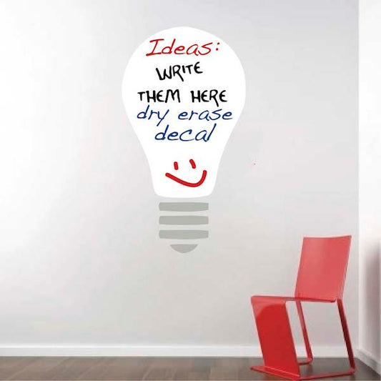 Light Bulb Dry Erase Wall Decal - view 1