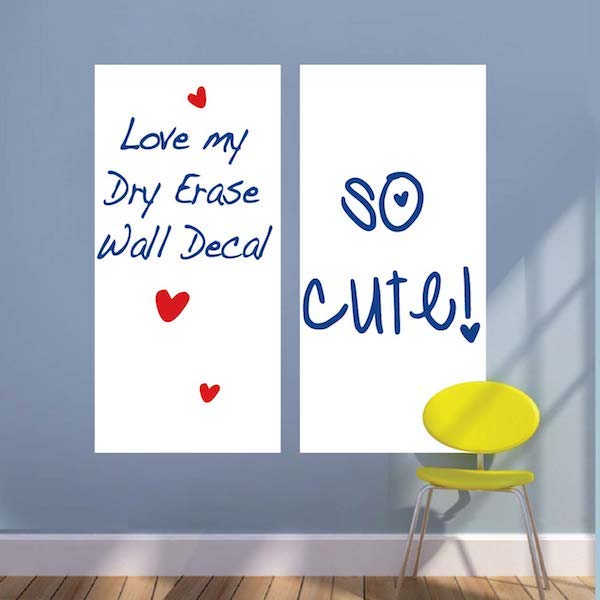 Rectangular Dry Erase Wall Decal - view 1