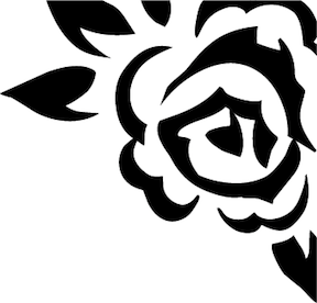 Corner Rose Wall Decal - view 4