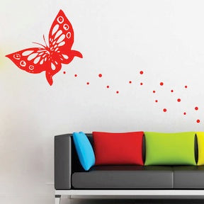 Butterfly and Dots Wall Decal Set - view 2