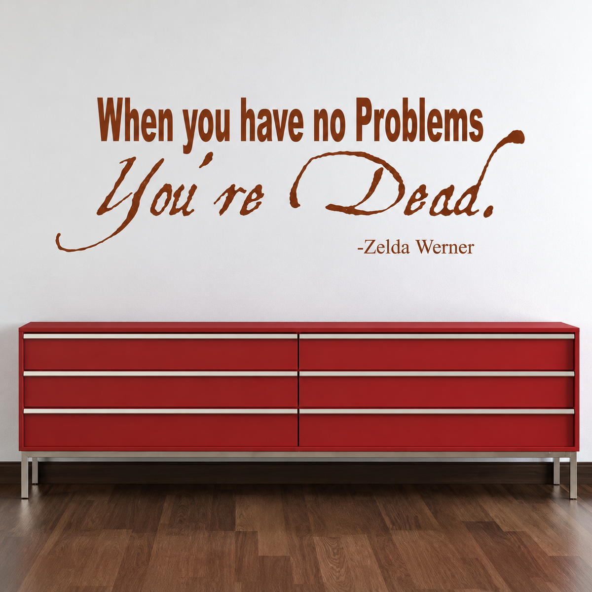 45k wall quote decal shown in a room