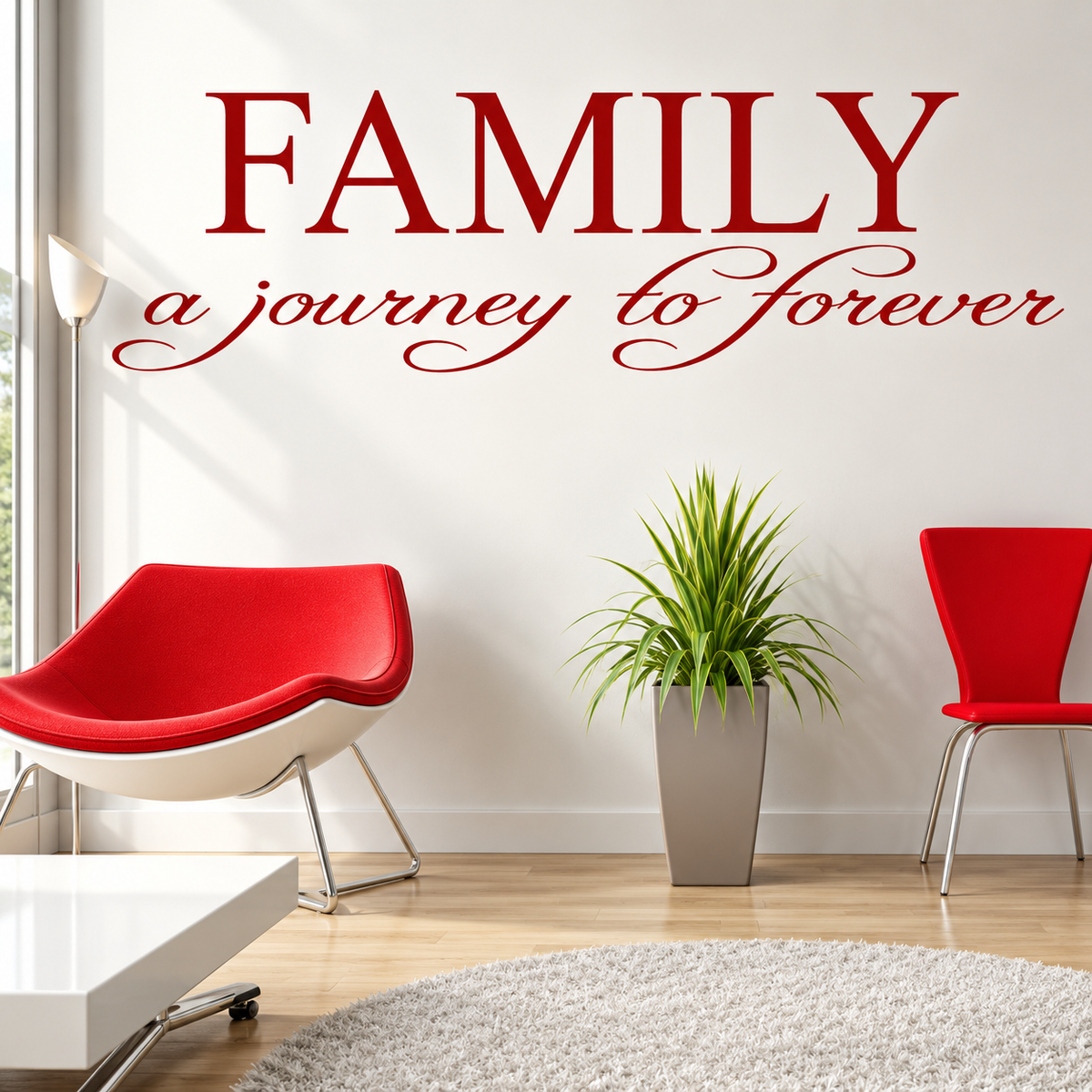 42p wall quote decal shown in a room