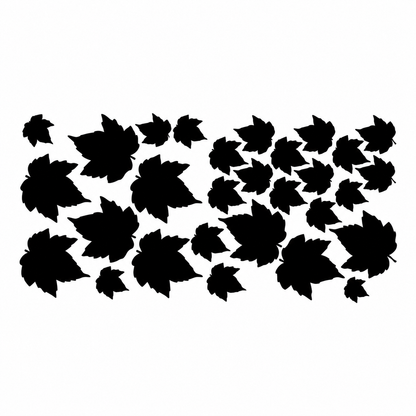 One B35 extra leaf decal kit shown in black on a square white background