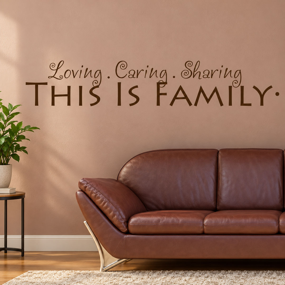 42o wall quote decal shown in a room