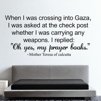45e wall quote decal shown in a room