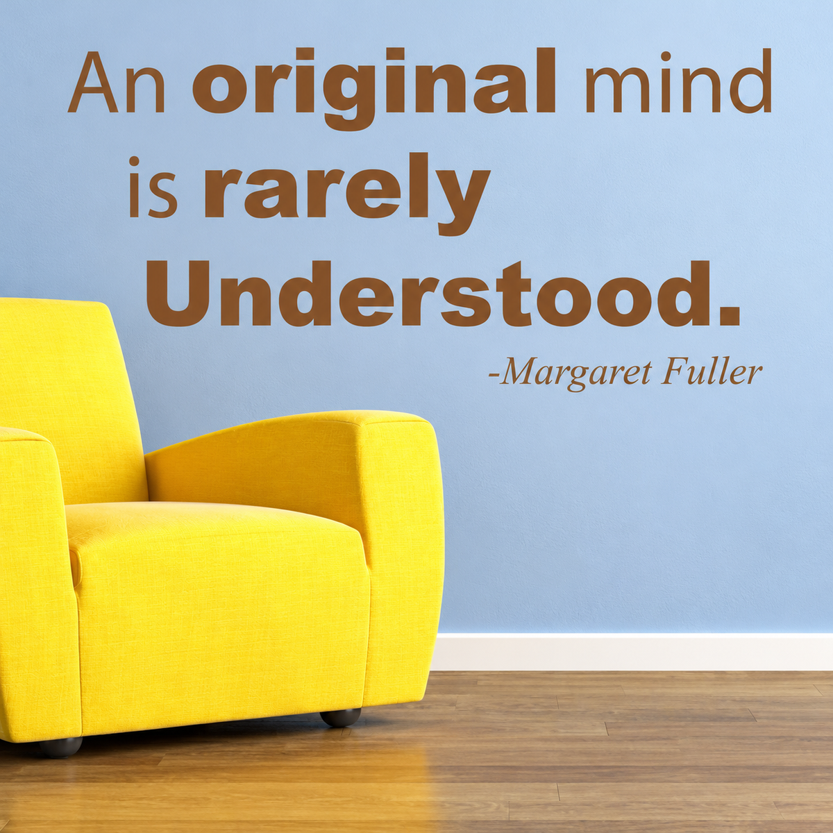 45j wall quote decal shown in a room