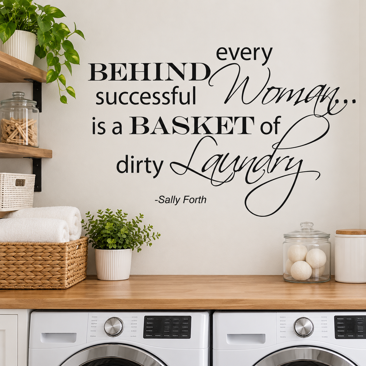 45c wall quote decal shown in a room