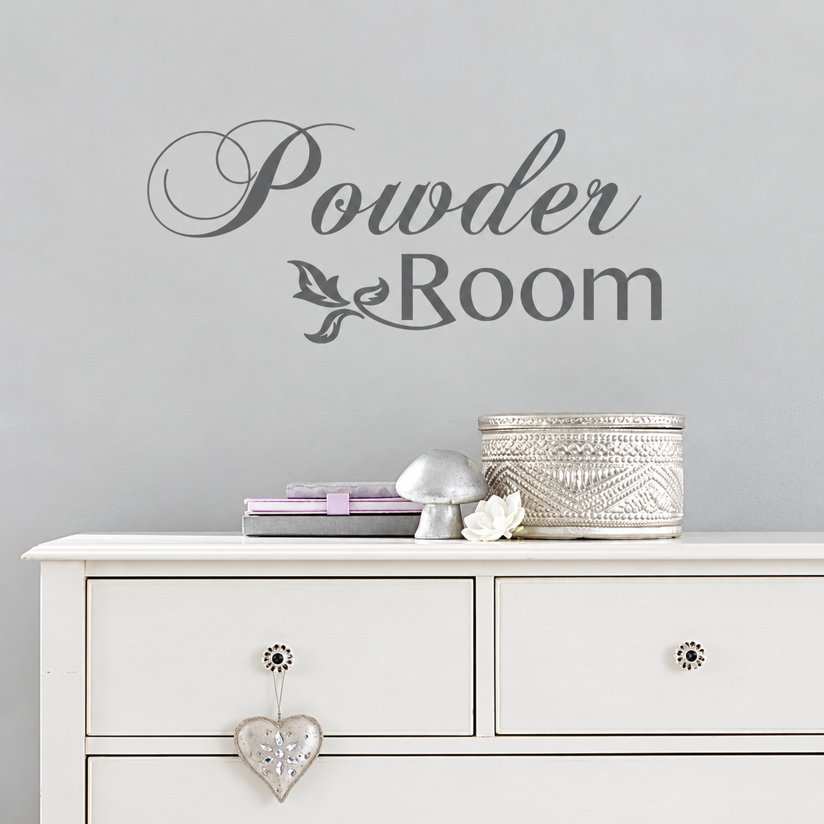 45o wall decal shown in a room