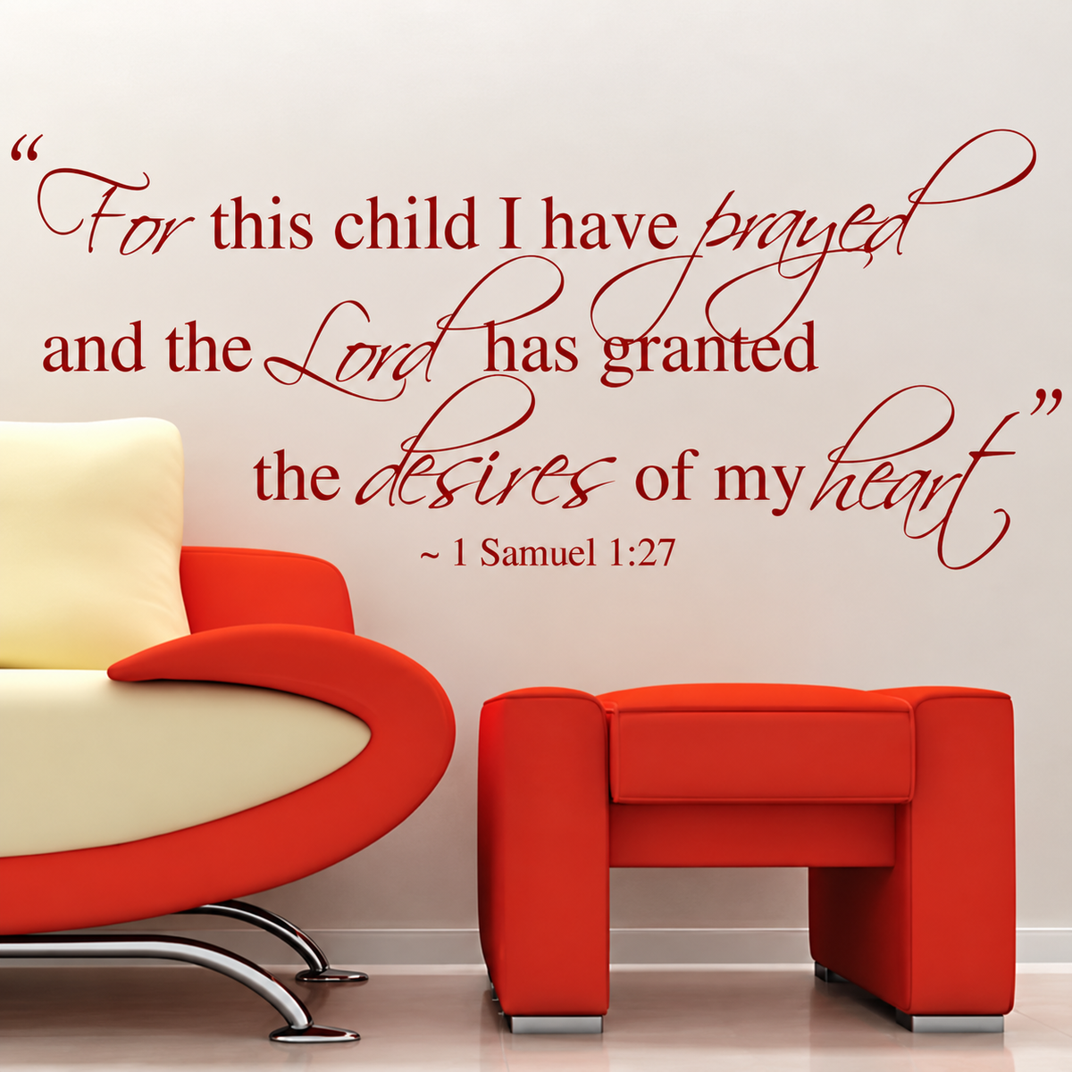 44d scripture wall decal shown in a room