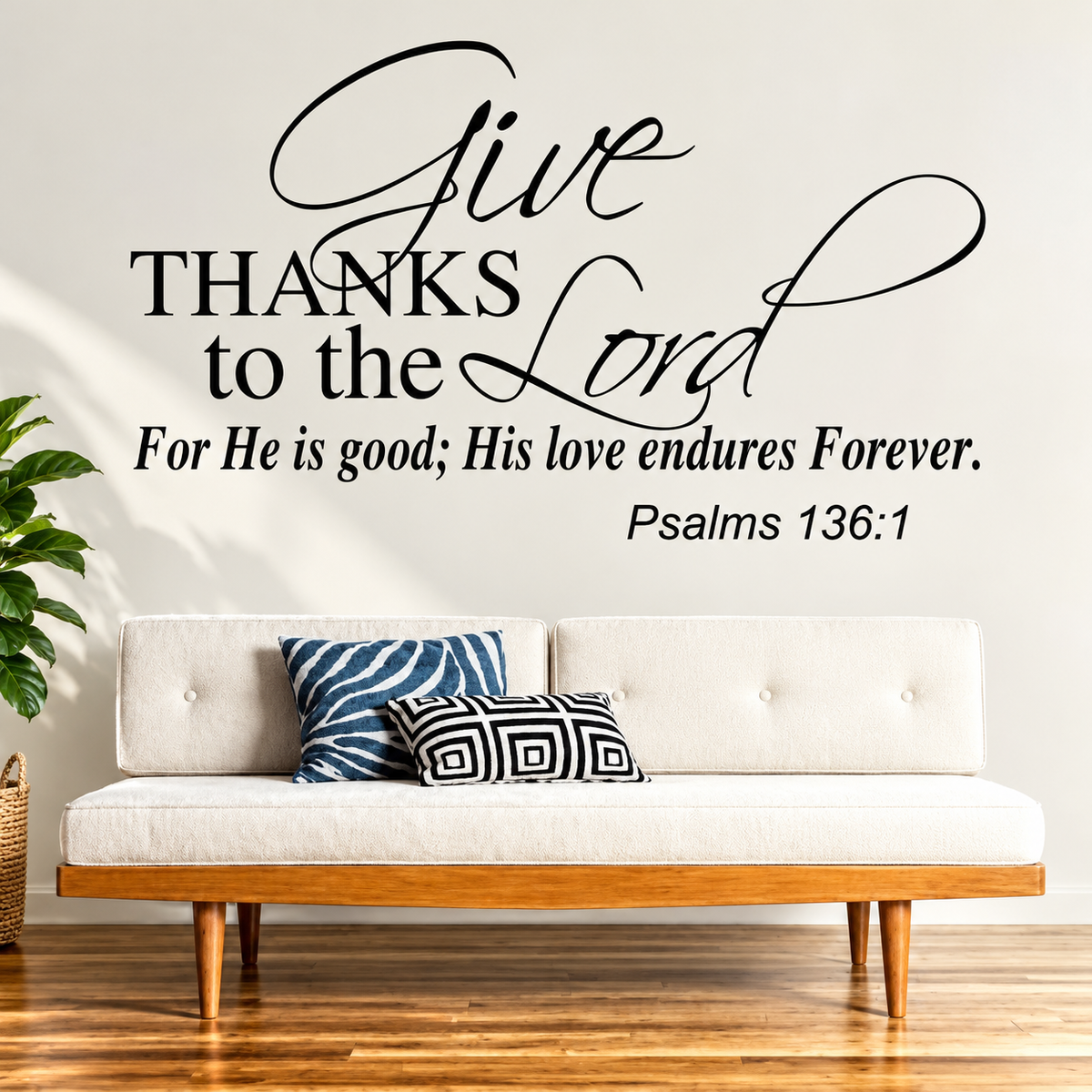 44p wall quote decal shown in a room