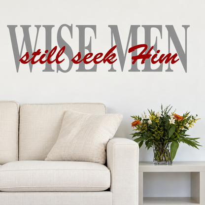 44o wall quote decal shown in a room