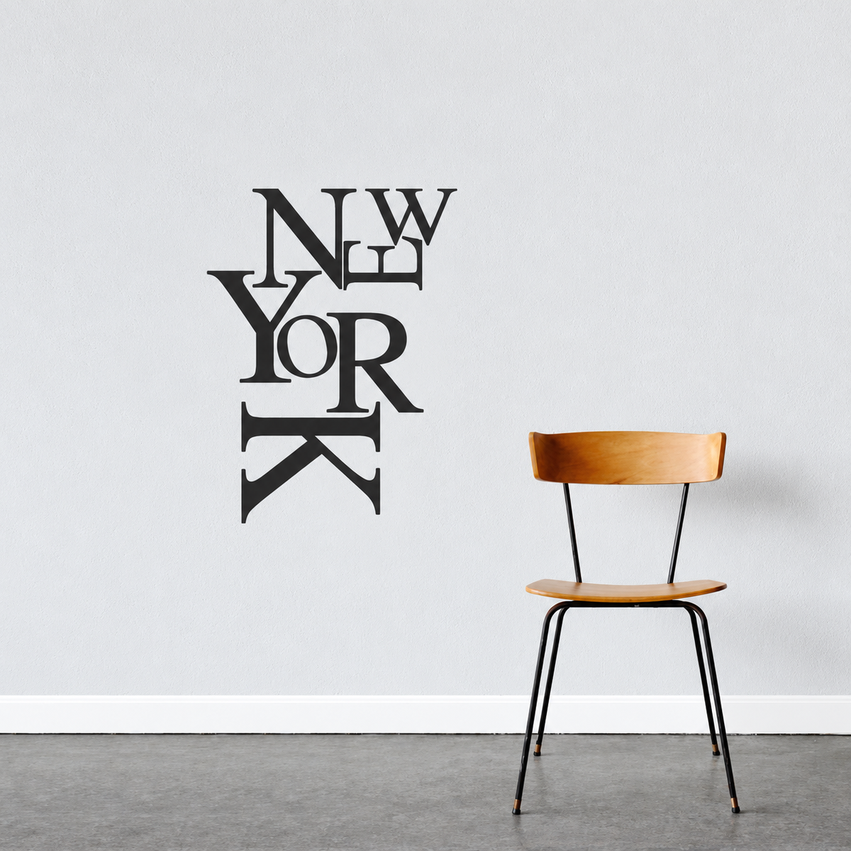 43p wall decal shown in a room