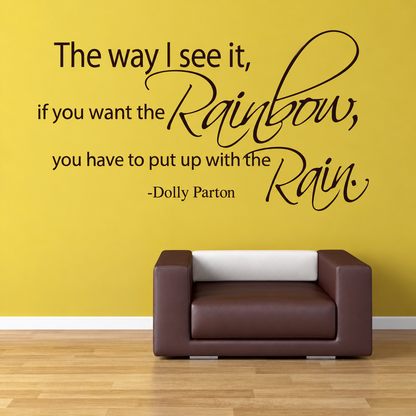 45s wall quote decal shown in a room