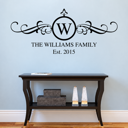 43h wall decal shown in a room