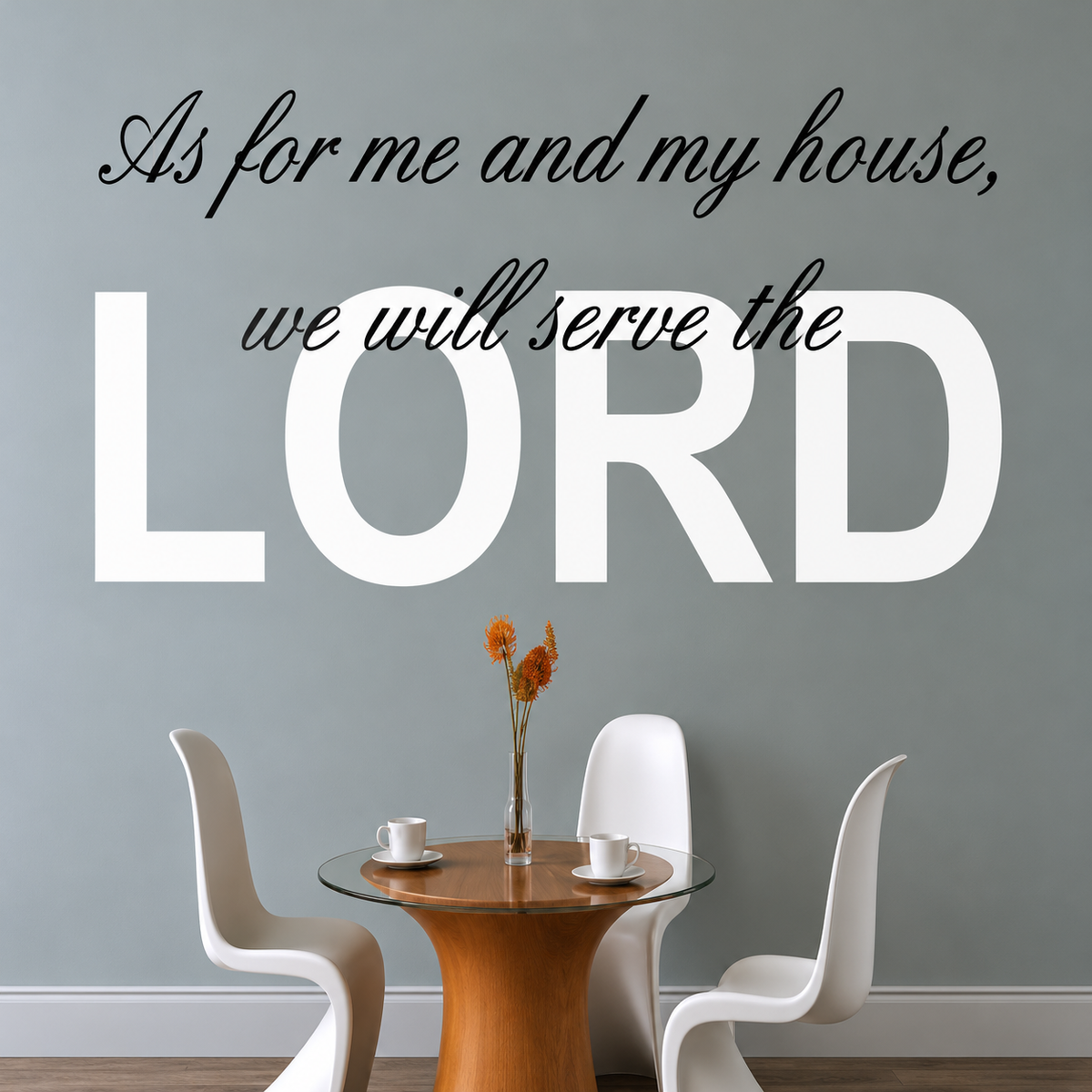 44s wall quote decal shown in a room