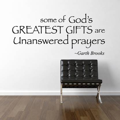 44h wall quote decal shown in a room