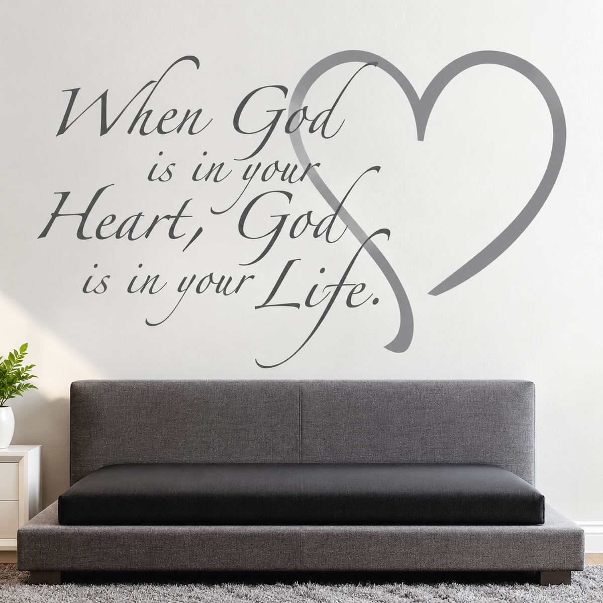 44b wall decal shown in a room