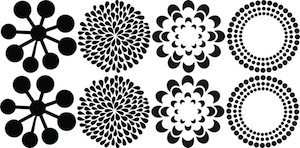 Decorative Pattern Wall Decal Set - view 4