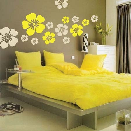 Decorative Flower Wall Decal Set - view 1