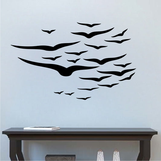 Romantic Flying Birds Wall Decal - view 1