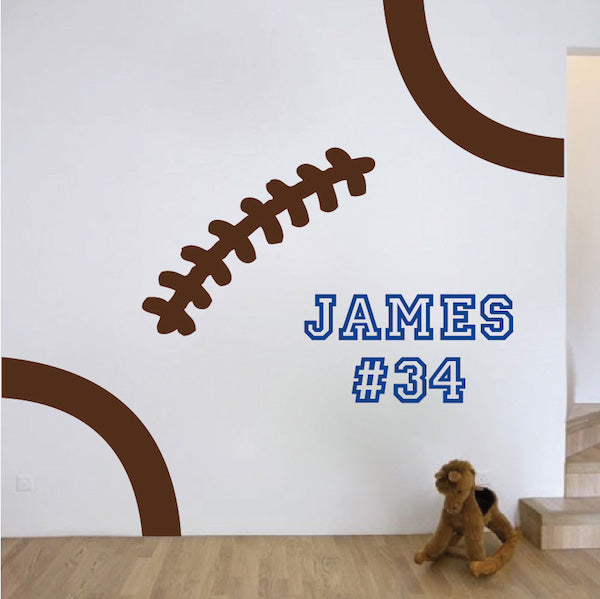 Football Stitches Wall Decal Set - view 1