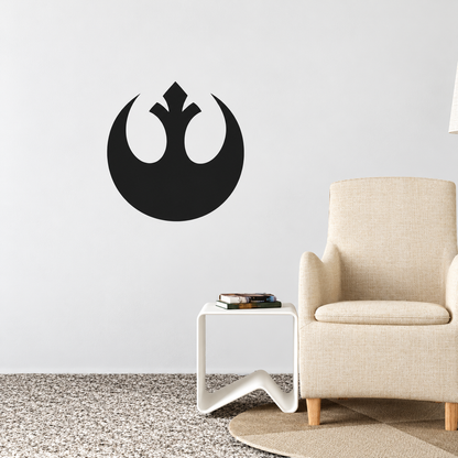 Space Rebellion Emblem Wall Decal, enhanced original photo with original decal size and layout