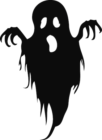 Scary Ghost Halloween Wall Decal - additional product image
