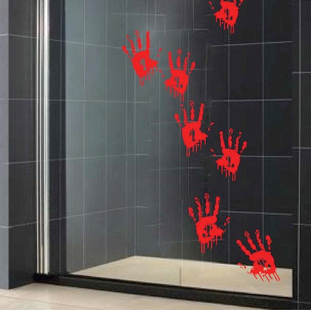 Bloody Handprint Halloween Wall Decals