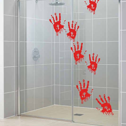 Bloody Handprint Halloween Decals