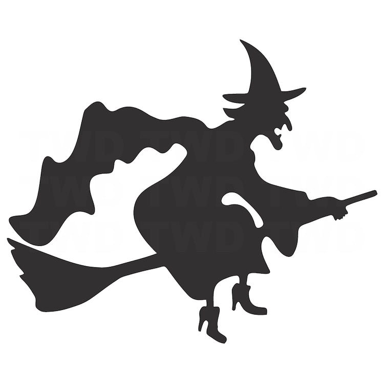 Flying Witch Halloween Wall Decal - additional product image
